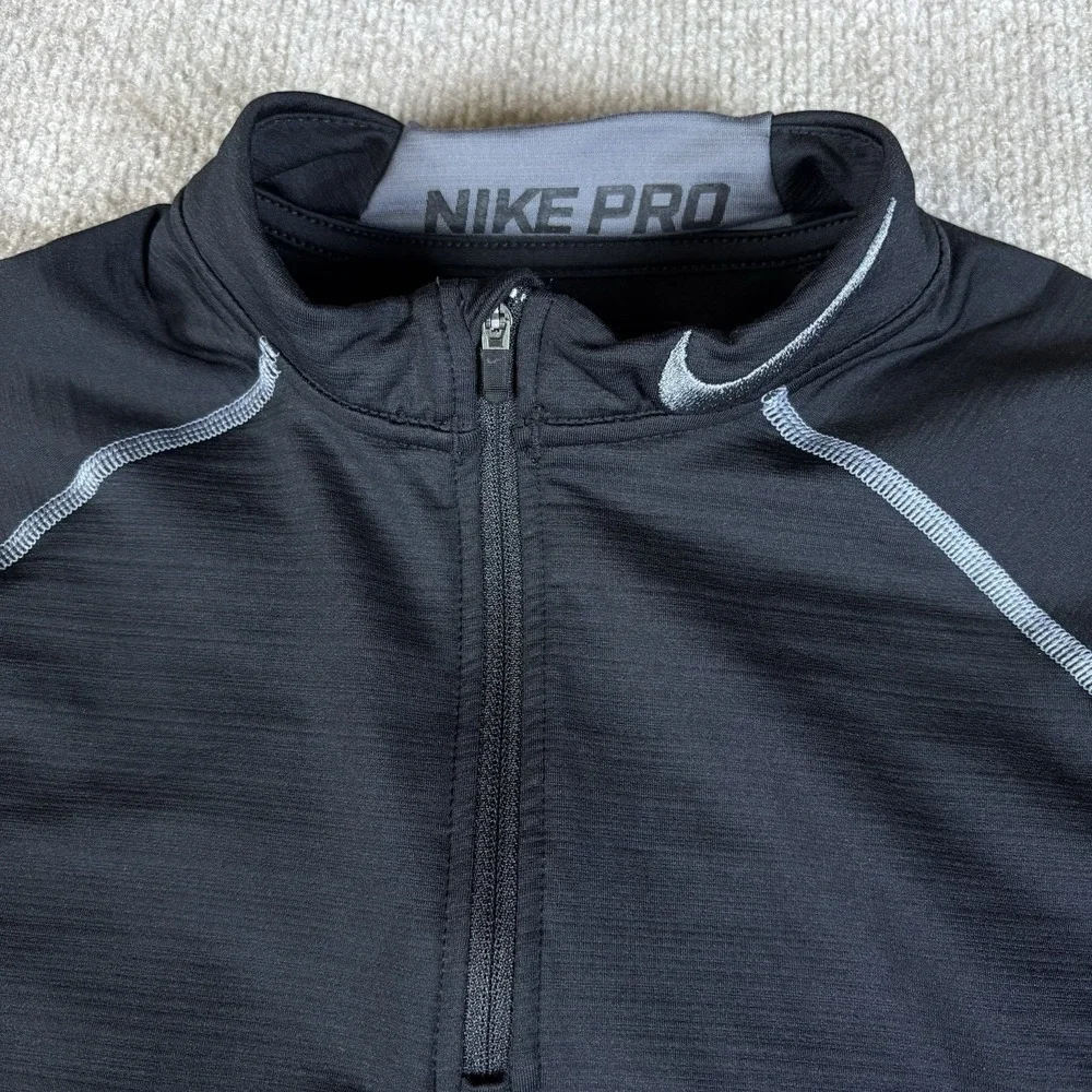 Nike Pro Dri-FIT Womens Small 1/4 Zip Long Sleeve Training Top Black